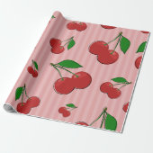 Kirsch-Illustration Geschenkpapier (Ungerollt)