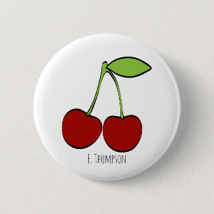 Kirsch-Illustrationsknopf Button