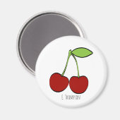 Kirsch-Illustrationsmagnet Magnet (Vorderseite/Rückseite)