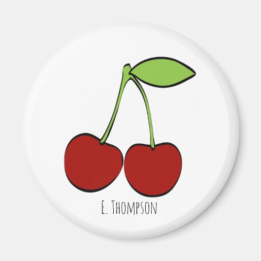 Kirsch-Illustrationsmagnet Magnet (Vorne)