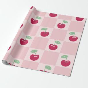 Kirsch-Karo-Wonne Geschenkpapier