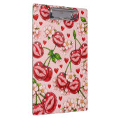 Kirsch-Kuss-Clipboard Klemmbrett (Rechts)