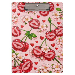 Kirsch-Kuss-Clipboard Klemmbrett