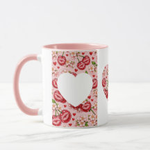 Kirsch-Kuss-Herz-Tasse