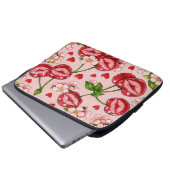 Kirsch-Kuss-Laptop-Hülle Laptopschutzhülle (Vorne Knopf)