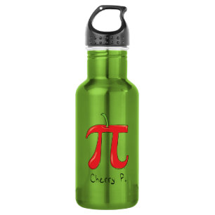 Kirsch-Pi-Symbol Süßer Mathelehrer Edelstahlflasche