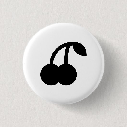 "Kirsch" Piktogramm-Knopf Button (Vorderseite)