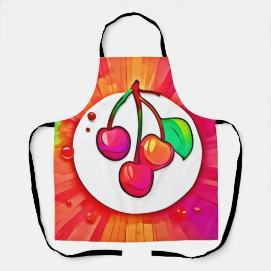 Kirsch-Pop-Art-Explosion Schürze (Vorderseite)
