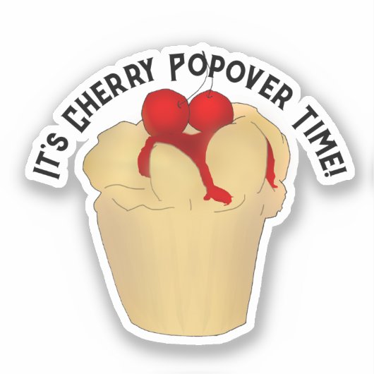 Kirsch-Popover Aufkleber (Vorderseite)