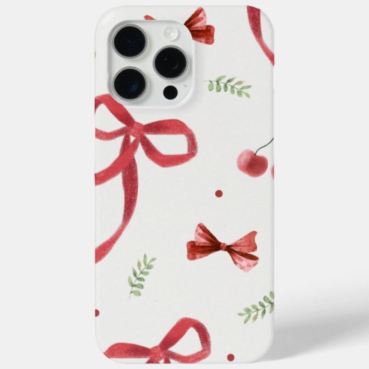 Kirsch-Schleife iPhone 15 Hülle. Case-Mate iPhone Hülle (Rückseite)
