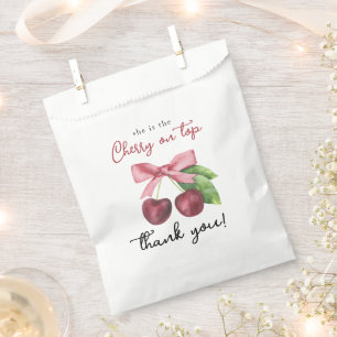 Kirsch-Schleifen-Baby-Party Geschenktütchen