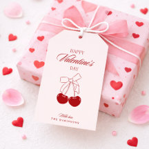 Kirsch-Schleifen-Valentinstag-Geschenkanhänger