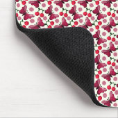 Kirsch-Schmetterling Kawaii Nahtloses Muster Mousepad (Ecke)