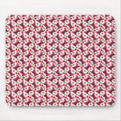 Kirsch-Schmetterling Kawaii Nahtloses Muster Mousepad (Vorne)