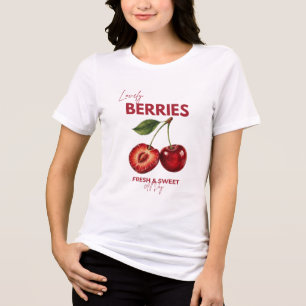 Kirsch-T-Shirt - Lovely Berries Grafik-Tee Tri-Blend Shirt