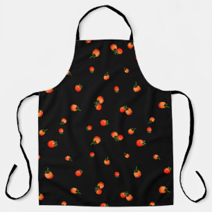 Kirsch-Tomaten-Illustration. Wasserfarbene nahtlos Schürze