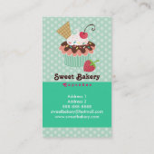 Kirsch-u. Minzen-Kuchen-Visitenkarten Visitenkarte (Rückseite)