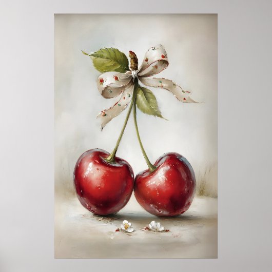 Kirsch-Valentinstagsdruck, Frühling-Wandkunst Poster (Vorne)