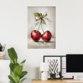 Kirsch-Valentinstagsdruck, Frühling-Wandkunst Poster (Heimbüro)