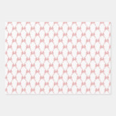 Kirsch-Verpackungspapier, rosa Schleifen Geschenkv Geschenkpapier Set (Vorderseite 2)