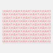 Kirsch-Verpackungspapier, rosa Schleifen Geschenkv Geschenkpapier Set (Vorderseite)
