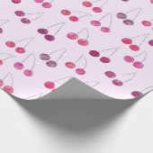 Kirsch-Wasserfarbenmuster Geschenkpapier (Ecke)