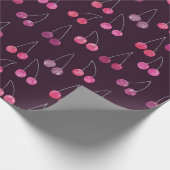Kirsch-Wasserfarbenmuster Geschenkpapier (Ecke)
