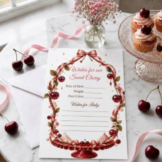Kirschband Baby Shower Vorhersagen Spiele