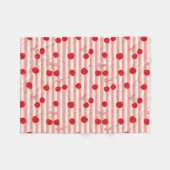 Kirschbandstreifen Fleecedecke (Vorderseite (Horizontal))