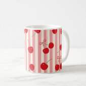 Kirschbandstreifen Kaffeetasse (VorderseiteRechts)