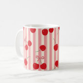 Kirschbandstreifen Kaffeetasse (Vorderseite Links)