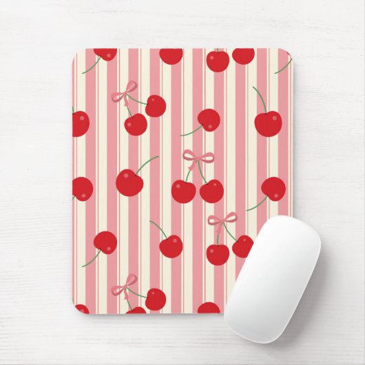 Kirschbandstreifen Mousepad (Mit Mouse)