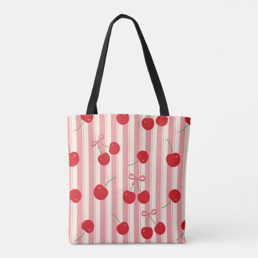 Kirschbandstreifen Tasche (Rückseite)