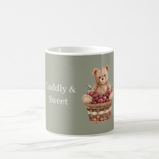 Kirschbär in einem Korb Kaffeetasse (Mittel)
