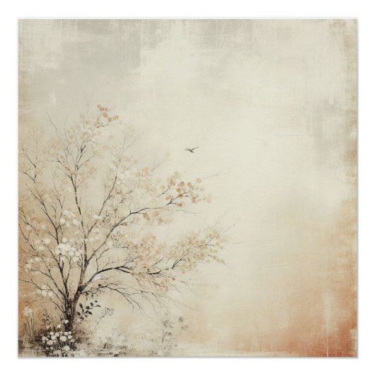 Kirschbaum-Altes-Photo-Grafikdesign Poster (Vorderseite)