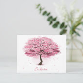 Kirschbaum in Blüte Postkarte (Stehend Vorderseite)