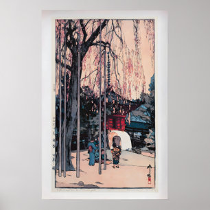Kirschbaum in Kawagoe von Hiroshi Yoshida Vintage Poster