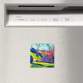 Kirschbaum zwischen Felsen Magnet (In Situ (Geschirrspüler))