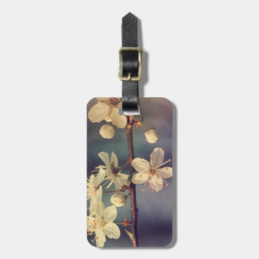 Kirschbaumblüten Gepäckanhänger (Vorderseite vertikal)