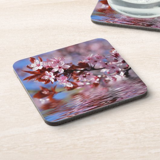 Kirschbaumblüten Getränkeuntersetzer (Linke Seite)