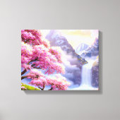 "Kirschbäume am Ufer I" Leinwanddruck (Vorderseite)