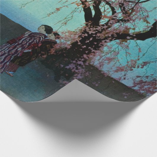 Kirschbäume Hiroshi Yoshida Kumoi Geschenkpapier (Ecke)