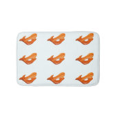 Kirschbaummöwen auf Weiß Badematte (Vorderseite)