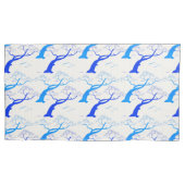 Kirschbaumstruktur im japanischen Stil in blau Kissenbezug (Vorderseite-Links)