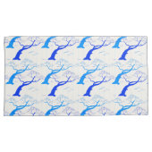 Kirschbaumstruktur im japanischen Stil in blau Kissenbezug (Vorderseite-Rechts)