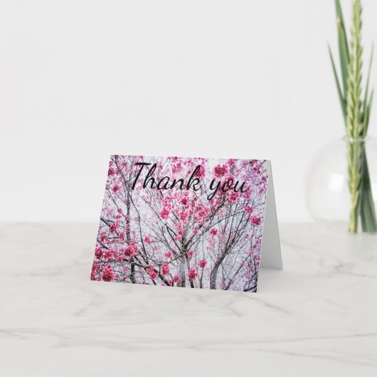 Kirschbaumzweige und Blüten, Danke (Vorderseite)