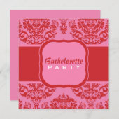 Kirschbeeren-Freude mit quadratischem Einladung (Vorne/Hinten)