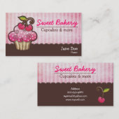 Kirschbeeren-Kuchen-Visitenkarten Visitenkarte (Vorne/Hinten)