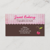 Kirschbeeren-Kuchen-Visitenkarten Visitenkarte (Rückseite)