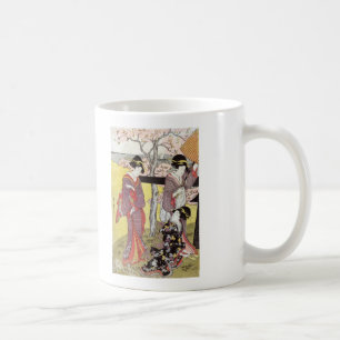 Kirschbetrachtung bei Gotenyama durch Kitagawa Kaffeetasse